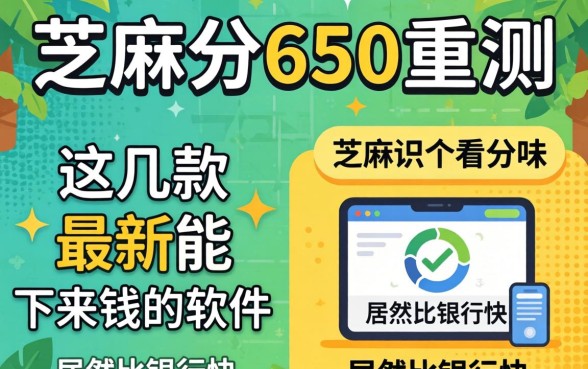 我芝麻分650实测，这几款最新能下来钱的软件居然比银行快