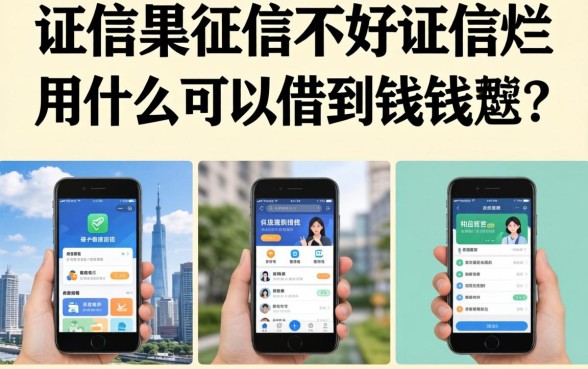 征信黑征信不好征信烂用什么可以借到钱的软件？整理几个下款案例