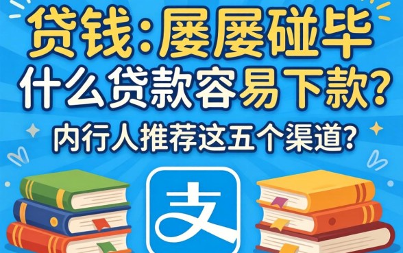 急需用钱却屡屡碰壁？支付宝什么贷款容易下款？内行人推荐这五个渠道