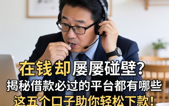 急需用钱却屡屡碰壁？揭秘2026借款必过的平台都有哪些，这五个口子助你轻松下款！