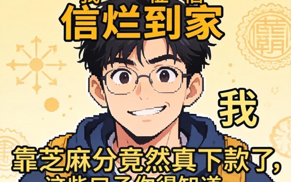 征信烂到家的我,靠芝麻分竟然真下款了,这些口子你得知道