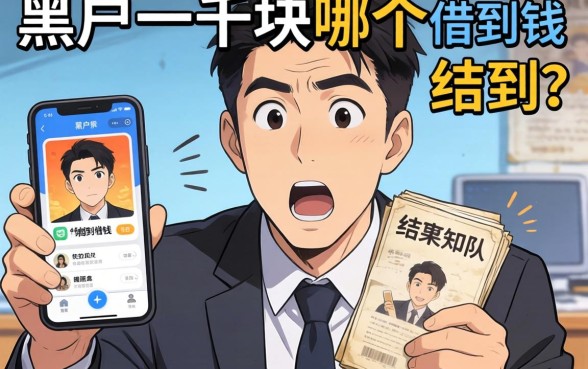 我试遍了全网,黑户一千块哪个app可借到钱,结果却让人意外