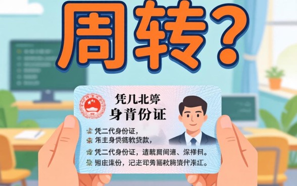 急需周转？分享几个凭二代身份证贷款的渠道