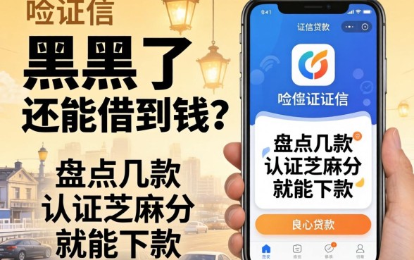 征信黑了还能借到钱吗？盘点几款认证芝麻分就能下款的良心贷款APP
