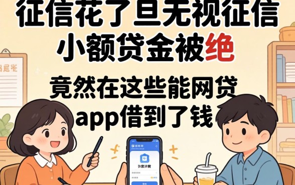 我征信花了且无视征信小额贷款被拒，竟然在这些能网贷的app借到了钱