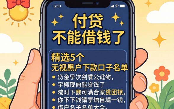 手机贷不能借钱了，精选5个无视黑户下款口子名单大全