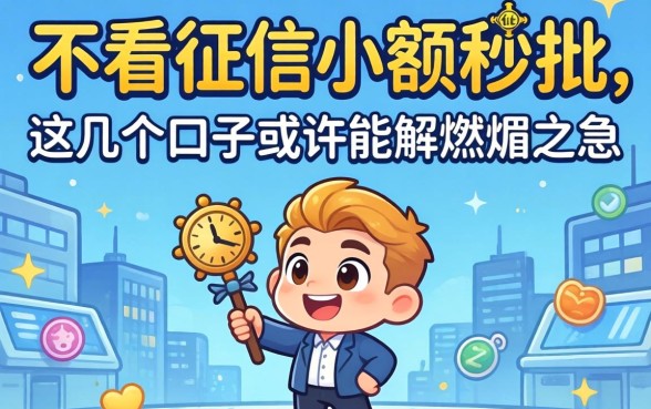 揭秘不看征信小额秒批，这几个口子或许能解燃眉之急