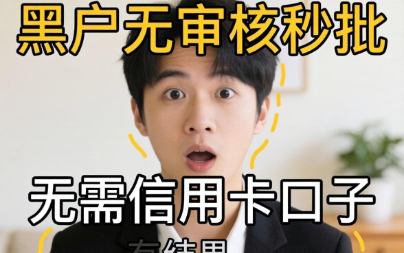 我试了那些黑户无审核秒批无需信用卡的口子,结果让我有点意外
