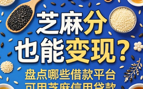 芝麻分也能变现？盘点哪些借款平台可以用芝麻信用贷款