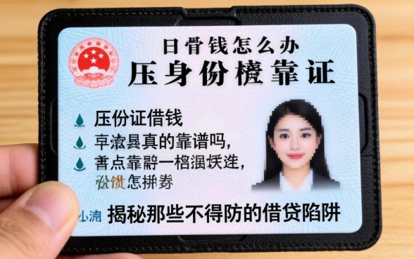 急需用钱怎么办?压身份证借钱真的靠谱吗?揭秘那些不得不防的借贷陷阱