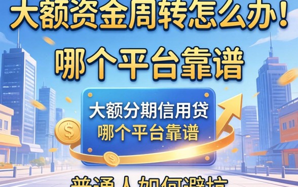 急需资金周转怎么办？大额分期信用贷哪个平台靠谱？普通人如何避坑？