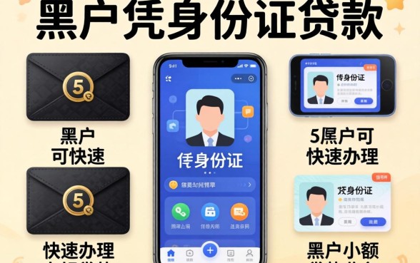 无视黑户凭身份证贷款，整理五个黑户可快速办理小额贷款业务的软件