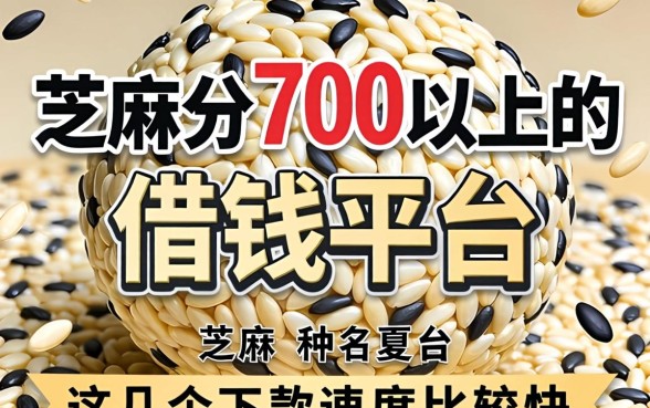 芝麻分700以上的借钱平台，这几个下款速度比较快