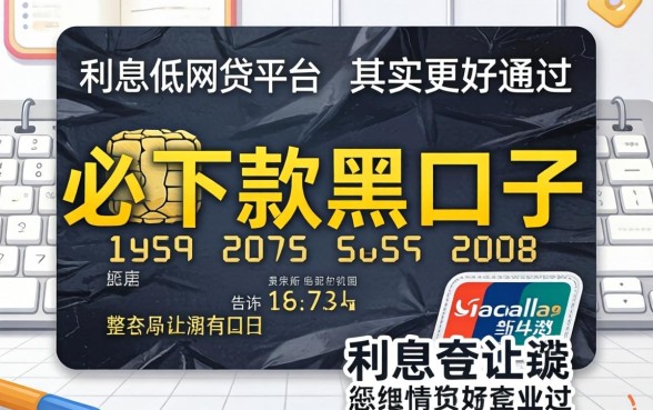 我整理了所谓必下款黑口子,发现利息低的网贷平台其实更好通过