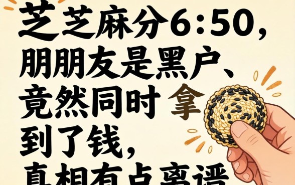 我芝麻分650，朋友是黑户，竟然同时拿到了钱，真相有点离谱