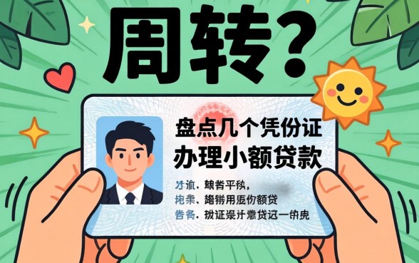 急需周转?盘点几个凭身份证办理小额贷款的平台