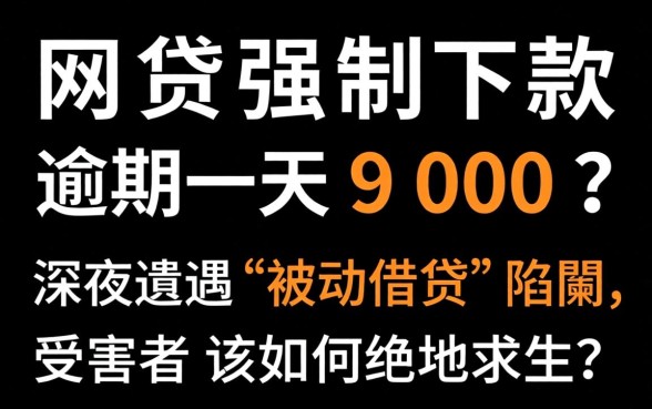 黑网贷强制下款逾期一天900？深夜遭遇“被动借贷”陷阱，受害者该如何绝地求生？