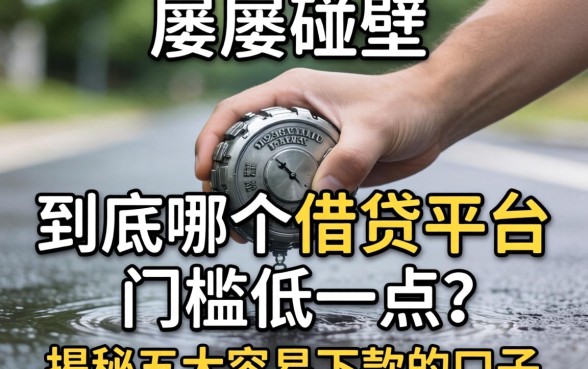 急需用钱却屡屡碰壁？到底哪个借贷平台门槛低一点？揭秘五大容易下款的口子