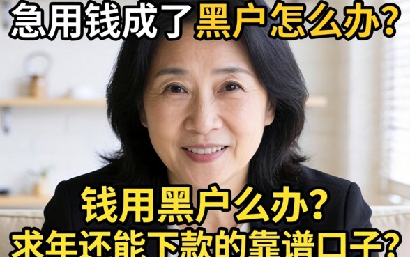 急用钱成了黑户怎么办？求2026年还能下款的靠谱口子！