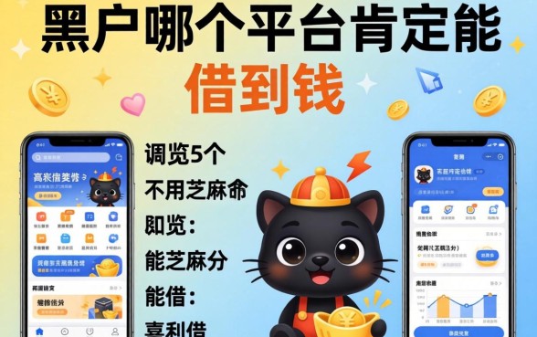 黑户哪个平台肯定能借到钱，概览5个不用芝麻分能借的app