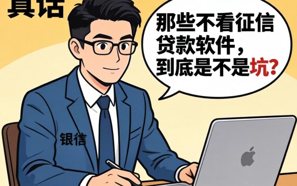银行经理说真话：那些不看征信的贷款软件，到底是不是坑？