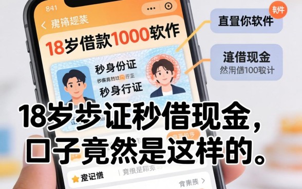 我试了那些18岁借款1000软件，手机身份证秒借现金的口子竟然是这样的