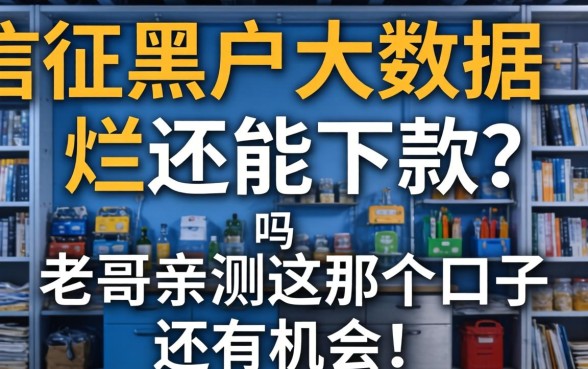 征信黑户大数据烂还能下款吗?老哥亲测这几个口子还有机会!