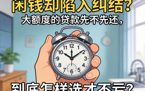 手握闲钱却陷入纠结？大额度的贷款先不先还，到底怎样选才不亏？