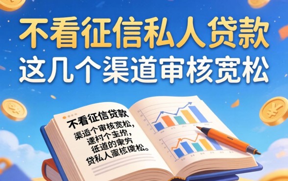 揭秘2026年不看征信私人贷款，这几个渠道审核宽松