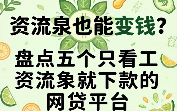 工资流水也能变钱?盘点五个只看工资流水就下款的网贷平台