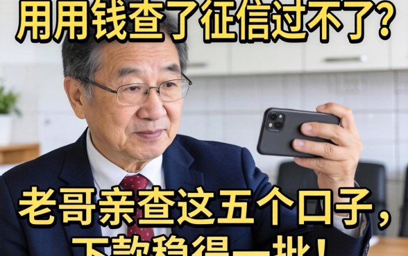 急用钱查了征信过不了？老哥亲测这五个口子，下款稳得一批！