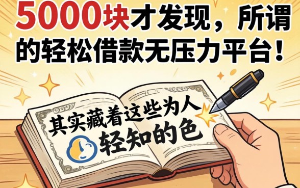 我借了5000块才发现,所谓的轻松借款无压力平台,其实藏着这些不为人知的秘密