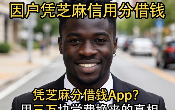 黑户凭芝麻信用分借钱的app？我用三万块学费换来的真相