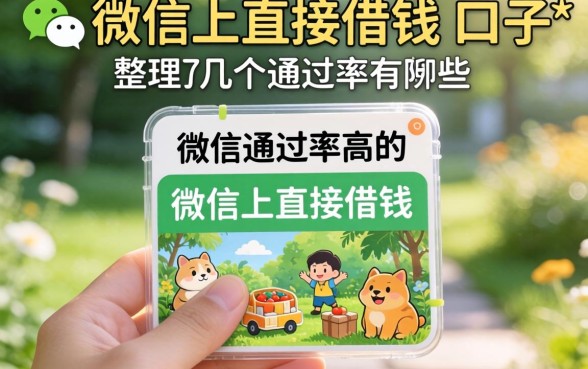 揭秘微信上直接借钱的口子有哪些，整理了几个通过率高的