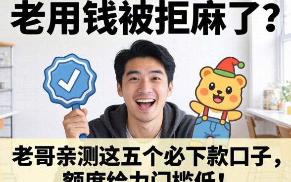 急用钱被拒麻了？老哥亲测这五个必下款口子，额度给力门槛低！