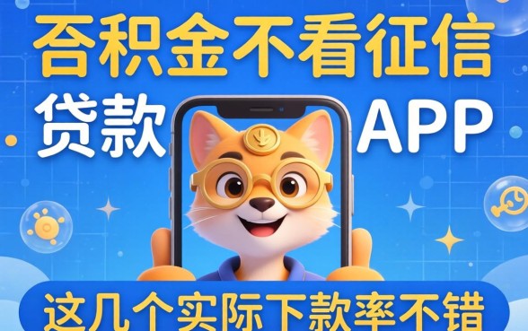 揭秘有公积金不看征信的贷款app,这几个实际下款率不错
