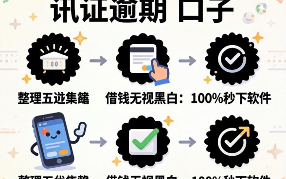 有凭证逾期的口子，整理五个借钱无视黑白100%秒下软件