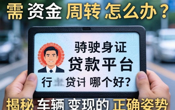 急需资金周转怎么办?行驶证贷款平台哪个好?揭秘车辆变现的正确姿势
