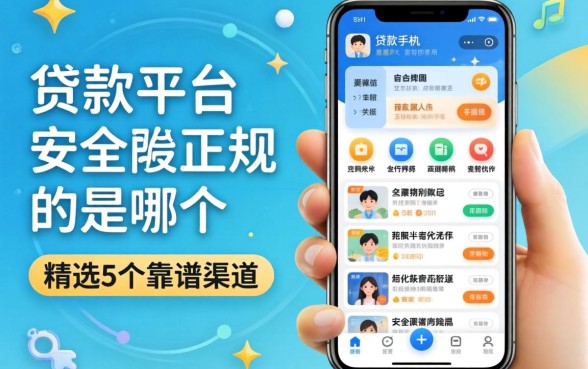 手机贷款平台最安全最正规的是哪个APP？精选5个靠谱渠道