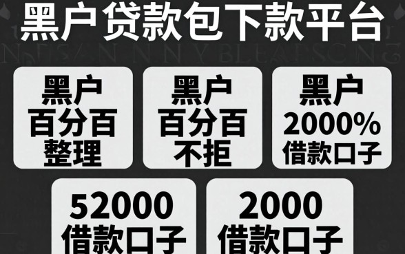 黑户贷款包下款平台,整理五个黑户百分百不拒的2000借款口子