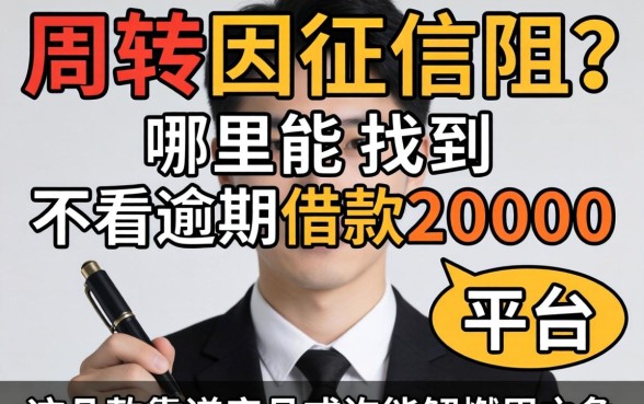 急需周转却因征信受阻？哪里能找到不看逾期借款20000的平台？这几款靠谱产品或许能解燃眉之急