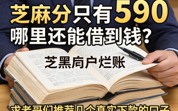 征信黑户烂账一堆，芝麻分只有590哪里还能借到钱？求老哥们推荐几个真实下款的口子！