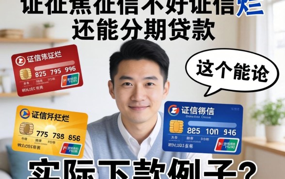 征信黑征信不好征信烂还能分期的贷款，这几个实际下款例子分享