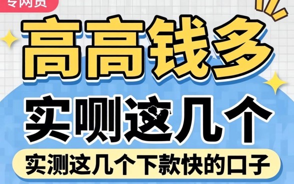 通过率高钱多的网贷有哪些？实测这几个下款快的口子