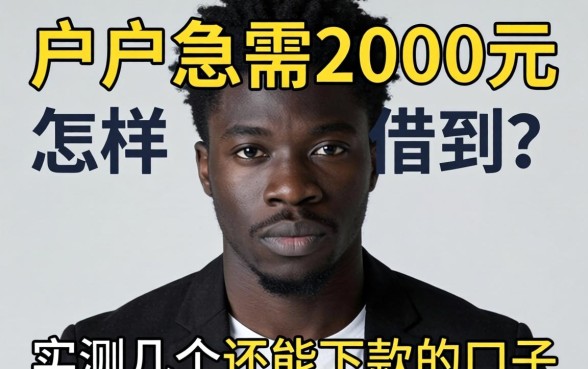 黑户急需2000元怎样借到？实测几个还能下款的口子