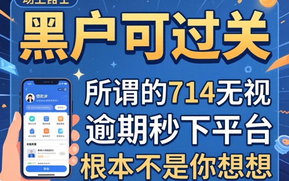 我试了市面上那些号称黑户可过关的借款软件，结果发现所谓的714无视逾期秒下的平台根本不是你想的那样