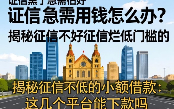 征信黑了急需用钱怎么办?揭秘征信不好征信烂低门槛的小额借款,这几个平台能下款吗?