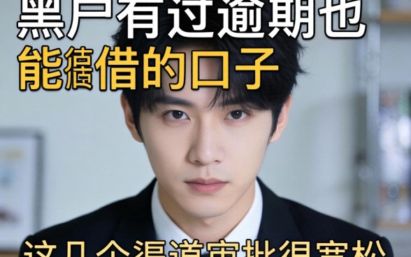 揭秘黑户有过逾期也能借的口子，这几个渠道审批很宽松