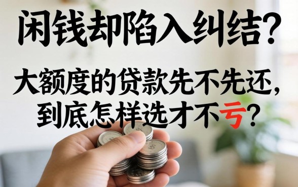 手握闲钱却陷入纠结？大额度的贷款先不先还，到底怎样选才不亏？