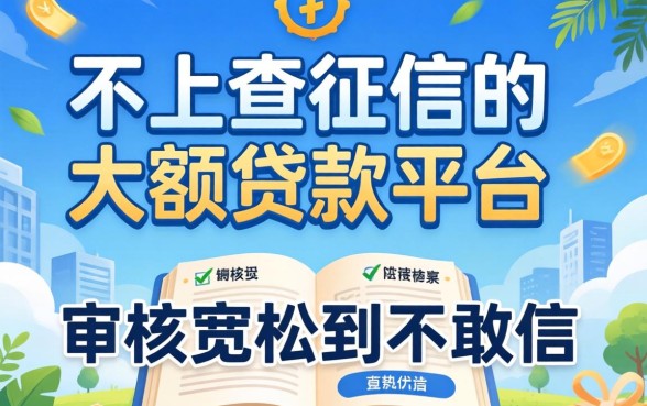 揭秘几款不上查征信的大额贷款平台,审核宽松到不敢信